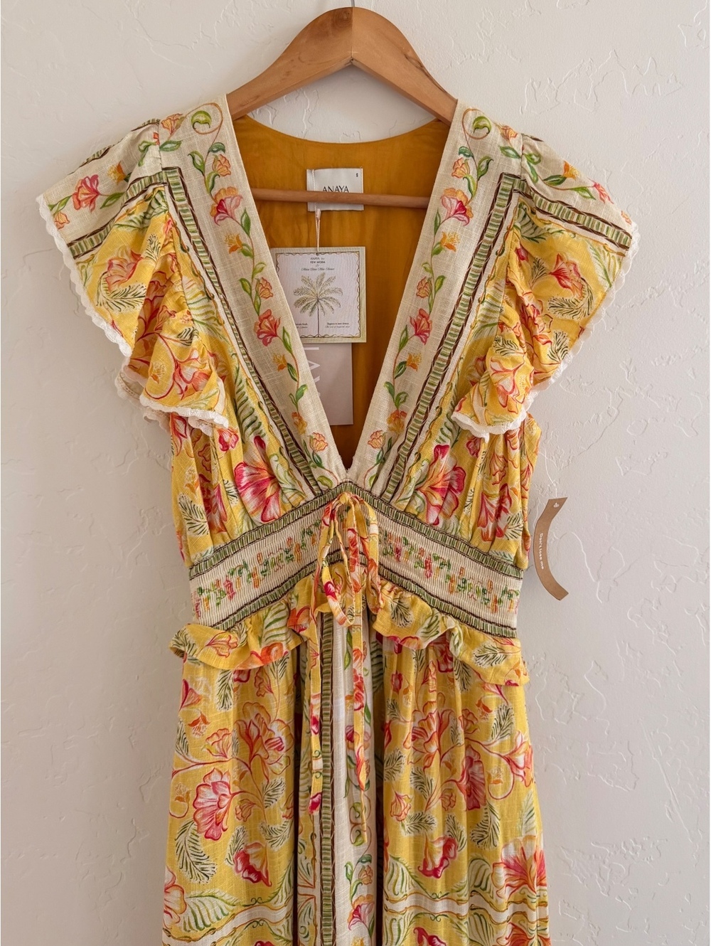 Few Moda Anaya Gardenia Dress Size Small Floral Sundress Sunlit Blooms Women's - Picture 3 of 8